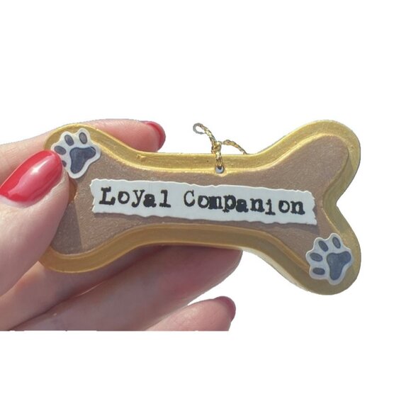 Dog Biscuit Christmas Tree Ornament Bone Good Dog Loyal Companion Holiday Puppy - Picture 8 of 10